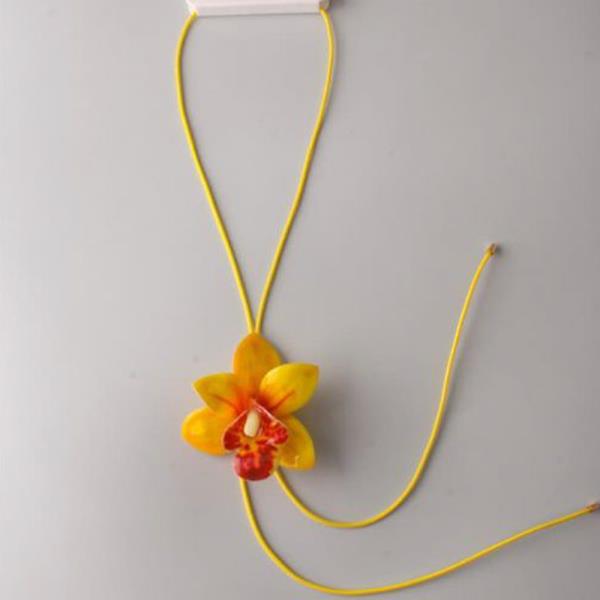ORCHID BOLO CORD NECKLACE