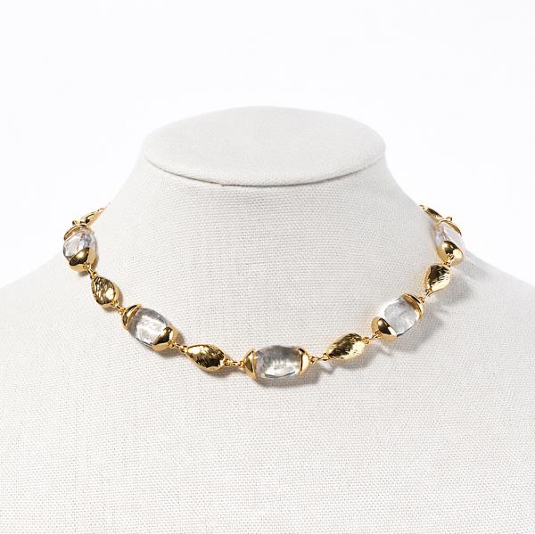 CLEAR NUGGET NECKLACE