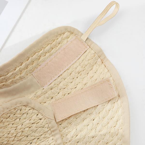 ROLLABLE WIDE BRIM STRAW VISOR