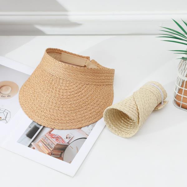 ROLLABLE STRAW SUN VISOR