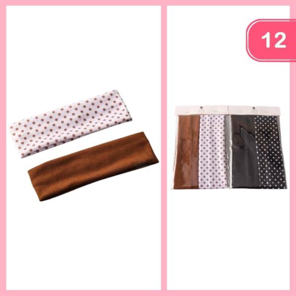 MIX POLKADOT HEADWRAP SET (12 UNITS)