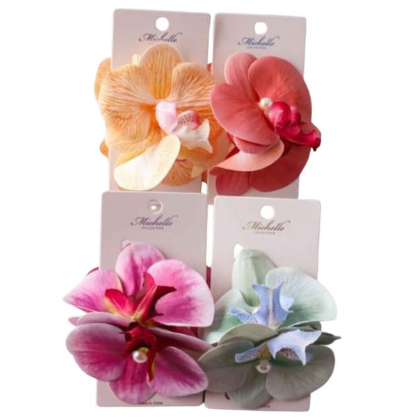 ARTIFICIAL ORCHID BUNCH CLAW CLIP
