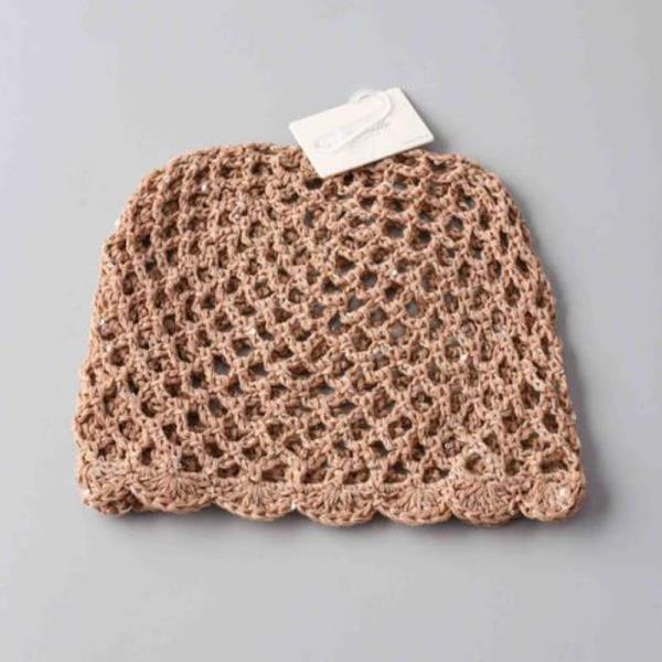 CROCHET SCALLOPED HEADPIECE BEANIE
