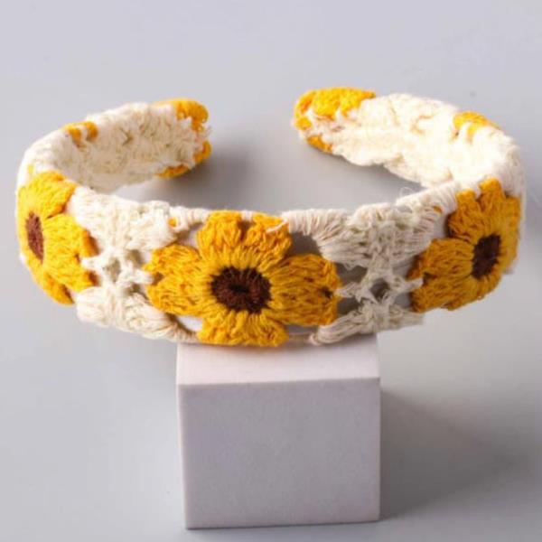 CROCHET SUNFLOWER HEADBAND