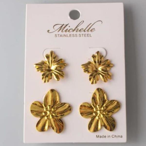 STAINLESS STEEL STEEL MIX TROPICAL FLOWERS SET