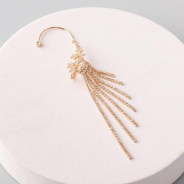 RHINESTONE WATERFALL STAR EAR WRАР