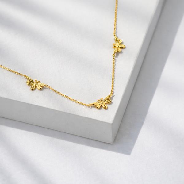 18K GOLD DIPPED SWEET ADVENTURES BEE NECKLACE