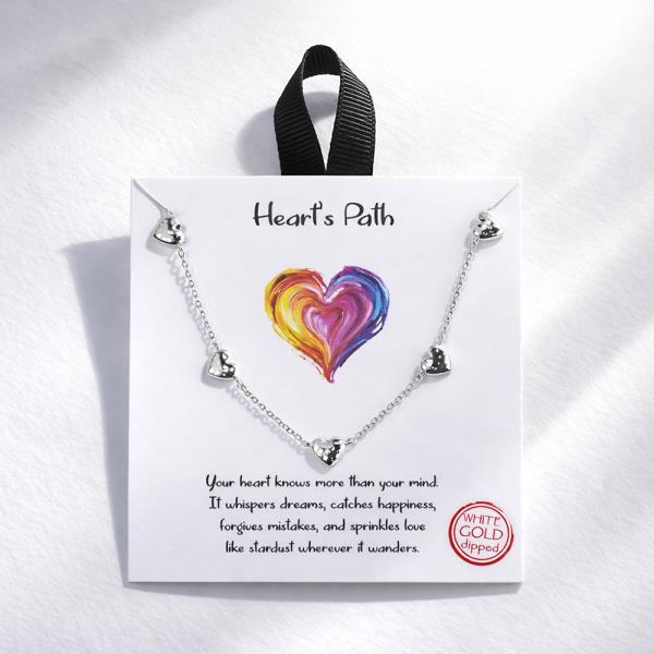18K GOLD DIPPED  HEARTS PATH NECKLACE
