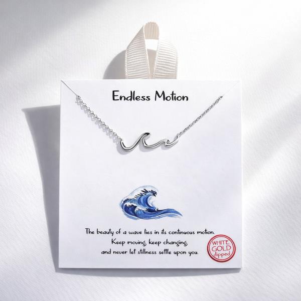 18K GOLD DIPPED ENDLESS MOTION WAVE NECKLACE