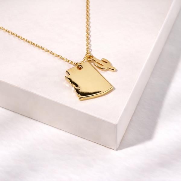18K GOLD DIPPED ARIZONA SPIRIT STATE MAP