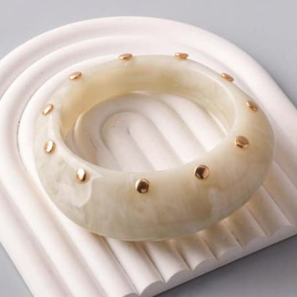 MARBLE STUDDED CHUNKY BRACELET