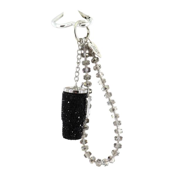 RHINESTONE TUMBLER CUP BAG CHARM KEYCHAIN