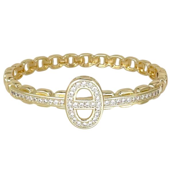 CZ PAVE PIG NOSE BRACELET