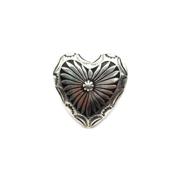 WESTERN HEART ETCHED CUFF RING