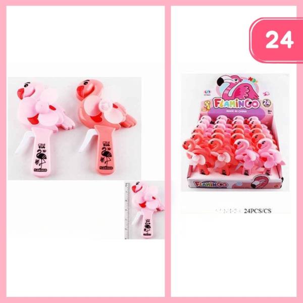 FLAMINGO HAND FAN (24 UNITS)