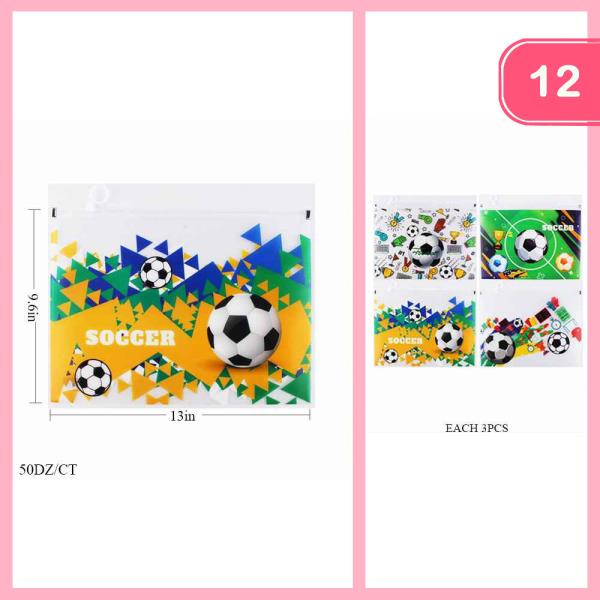 SOCCER PENCIL POUCH (12 UNITS)
