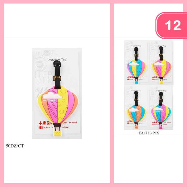 HOT AIR BALLOON LUGGAGE TAG (12 UNITS)