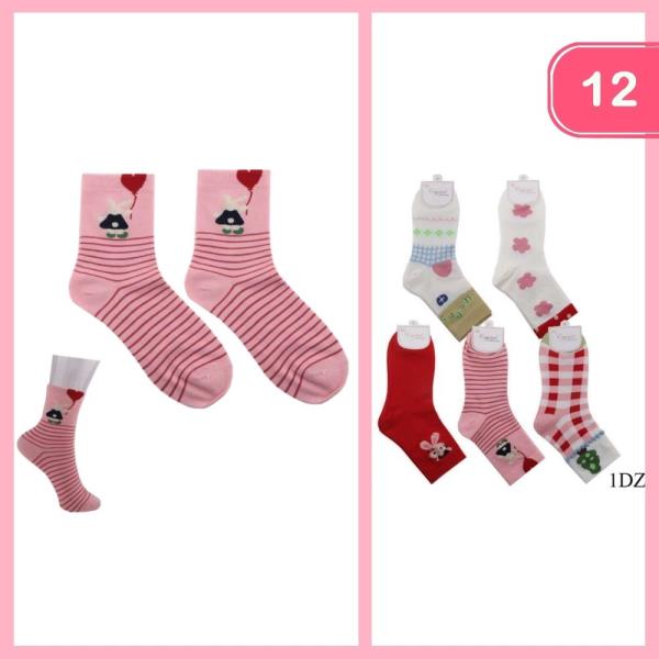 FLOWER BUNNY SOCKS (12 UNITS)