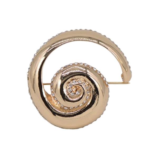 METAL SPIRAL BROOCH