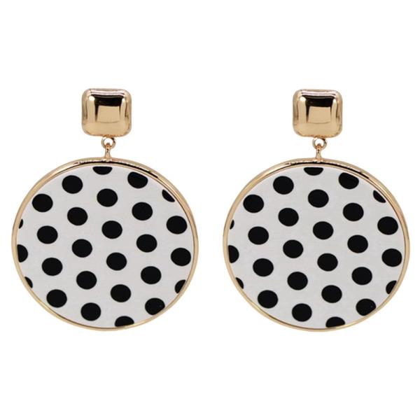POLKA DOT METAL EARRINGS