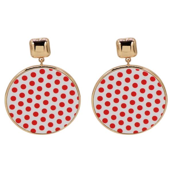 POLKA DOT METAL EARRINGS