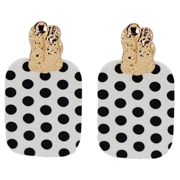 POLKA DOT METAL EARRINGS