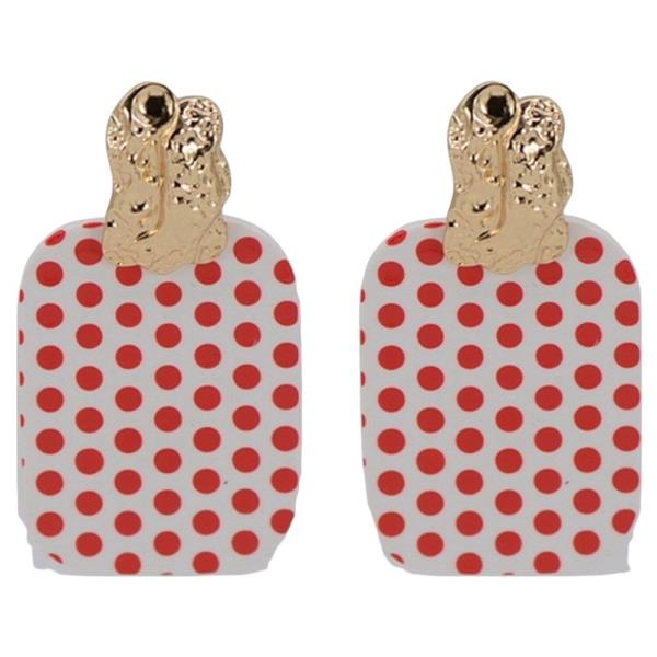 POLKA DOT METAL EARRINGS