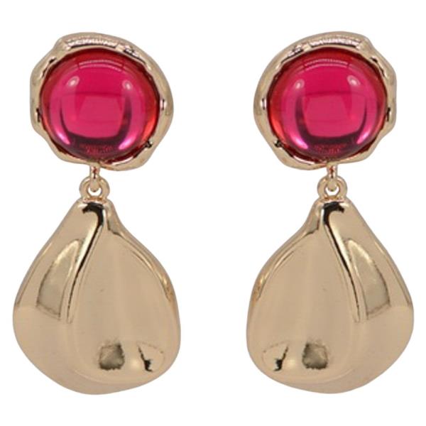 RESIN COLOR DANGLE EARRINGS