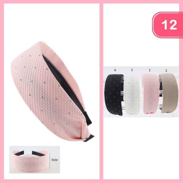 POLKADOT THICK HEADBAND (12 UNITS)