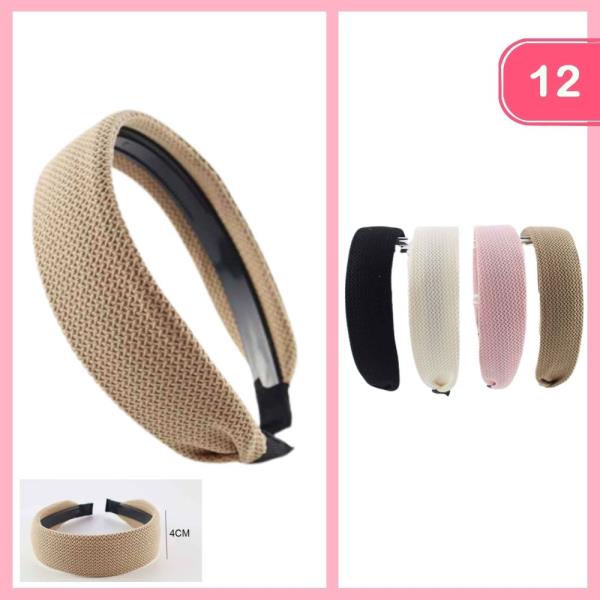 TEXTURED THICK HEADBAND (12 UNITS)