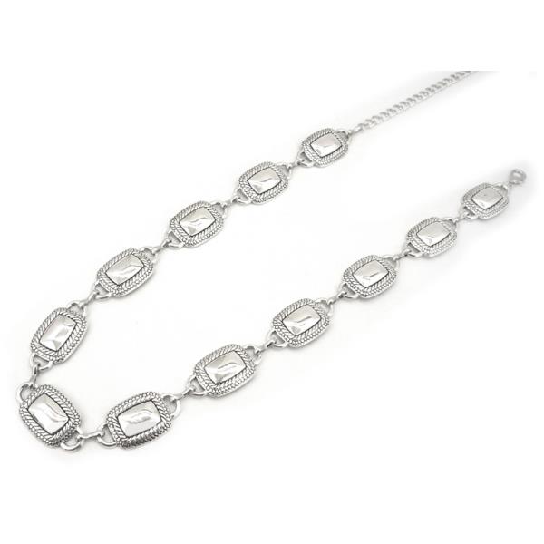 WESTERN METAL RECTANGLE LINK CHAIN BELT