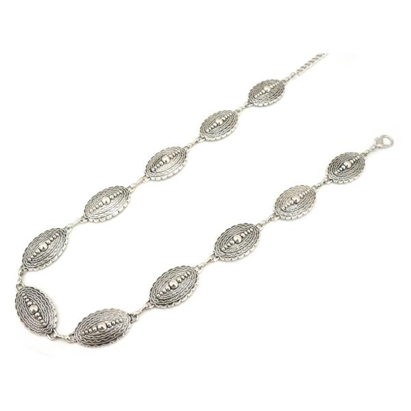 WESTERN METAL OVAL CONCHO CHAIN BELT