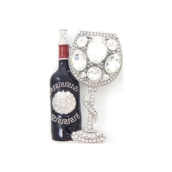 WINE THEMED BROOCH