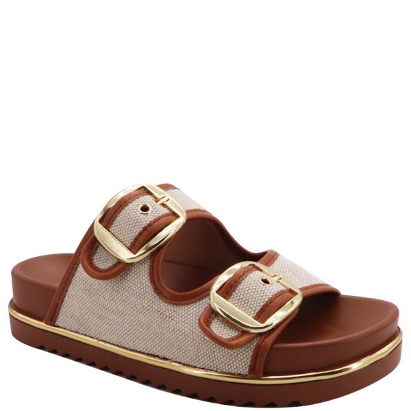 DOUBLE BUCKLE PLATFORM SLIDE