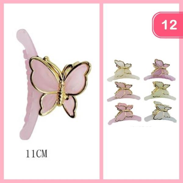 BUTTERFLY HAIR CLAW CLIP (12 UNITS)