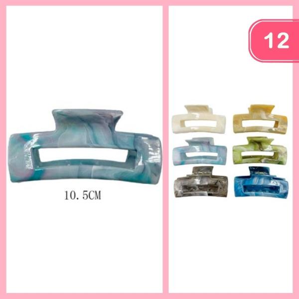 MARBEL HAIR CLAW CLIPS (12 UNITS)