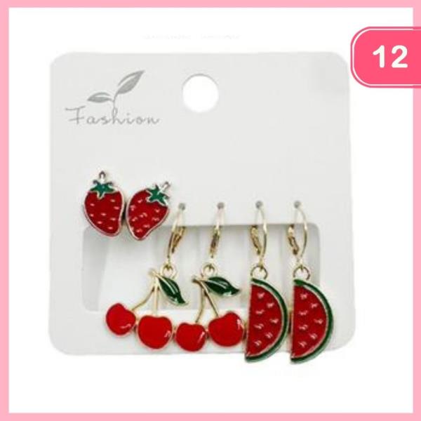 FRUIT DANGLE EARRINGS (12 UNITS)