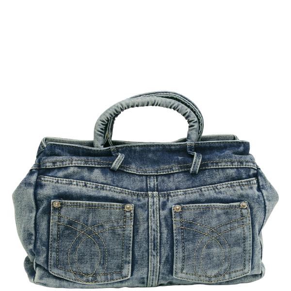 WIDE DENIM TOTE BAG