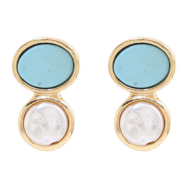 DOUBLE ROUND DESIGN EARRING