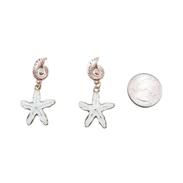 SEALIFE STARFISH SHELL DANGLE EARRING