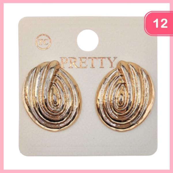 SWIRL POST EARRINGS (12 UNITS)