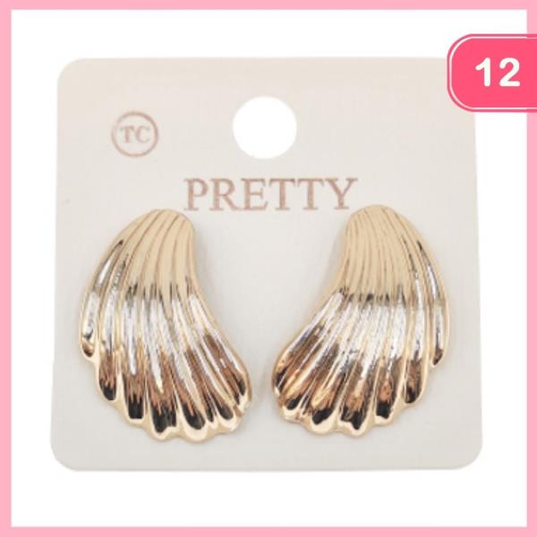 METAL LAYER POST EARRING (12 UNITS)