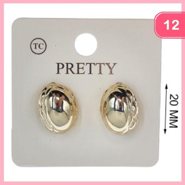 POST METAL EARRING (12 UNITS)