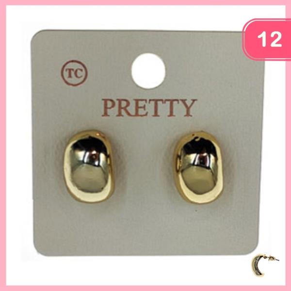 POST METAL EARRINGS (12 UNITS)
