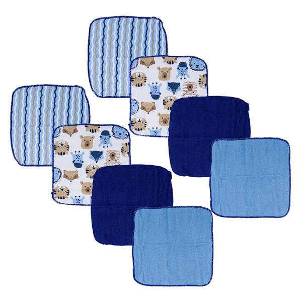 8PC LITTLE BEGINNINGS WASHCLOTHS ANIMALS SET