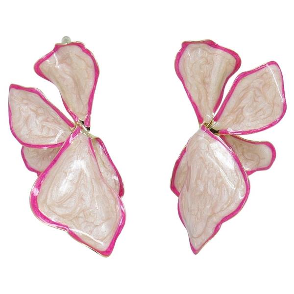 RESIN PETAL STATEMENT STUD EARRING
