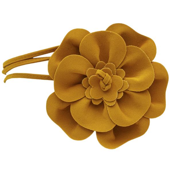 ROUNDED FLOWER WRAP BELT