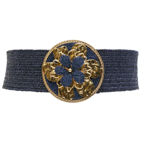 CENTER FLOWER STRAW BELT