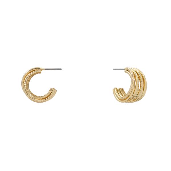 METAL MULTI ROUND HOOP EARRING