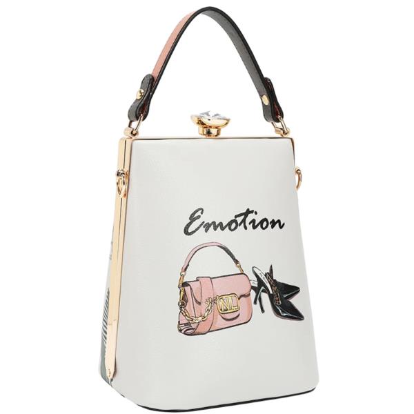 NICOLE LEE DIAMOND STONE CLUTCH BAG